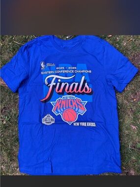 New York Knicks 2025-2026 Eastern Conference Finals Blue Tee